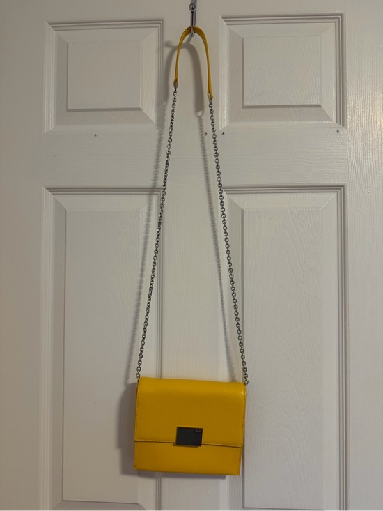 Lauren Ralph Lauren Handbags - Lauren Ralph Lauren Yellow Leather Crossbody with Chain Strap